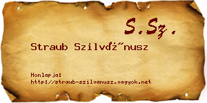 Straub Szilvánusz névjegykártya